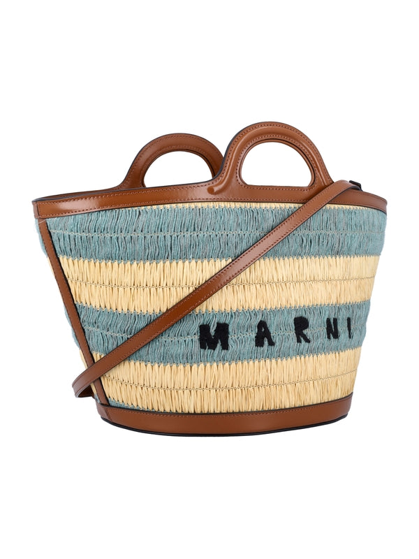 Tropicalia raffia-effect small bag Tote Bags