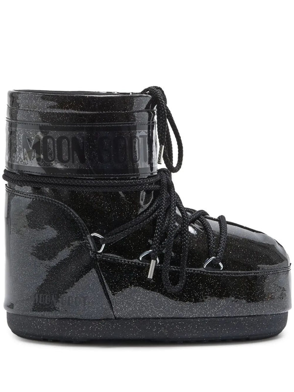 Moonboots Black Lace-Up Boots