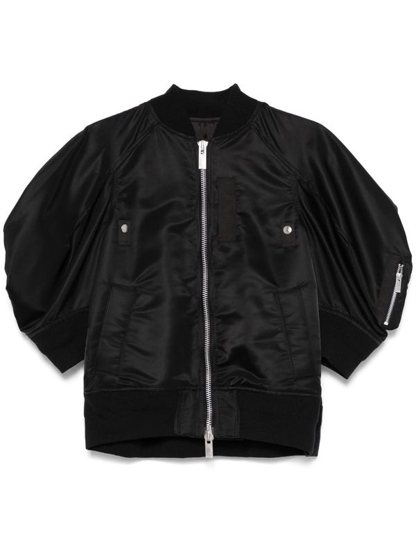 Balloon Sleeve Bomber Jacket