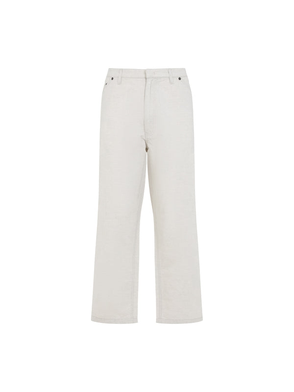 Back Triangle Logo Cotton Linen Pants