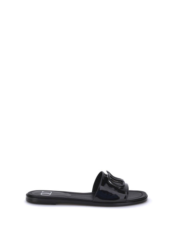 Valentino Black Slides