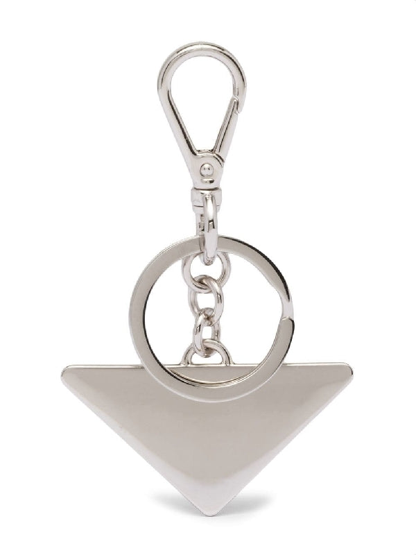 Triangle Logo Charm Key Ring