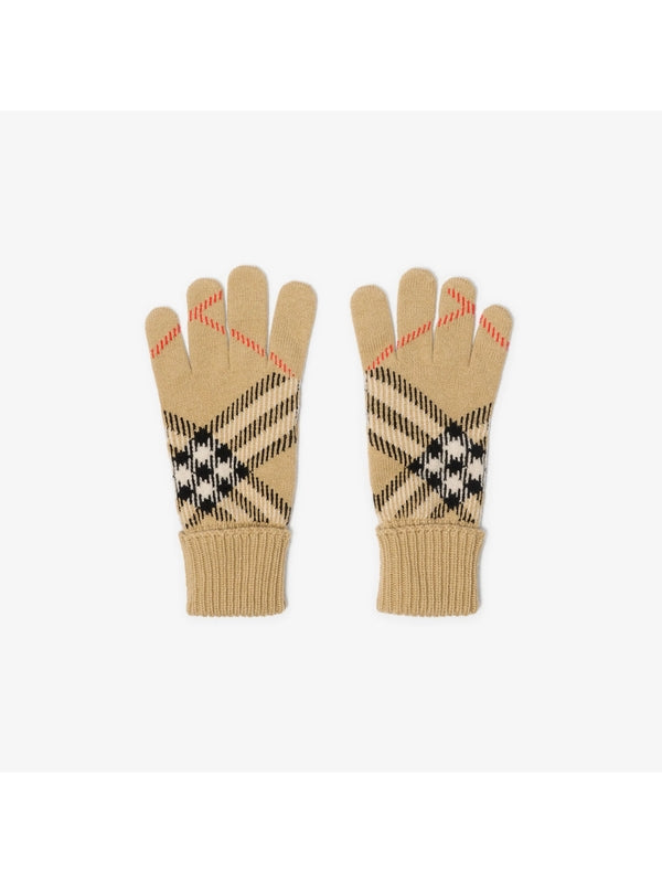 Burberry Beige Wool Gloves
