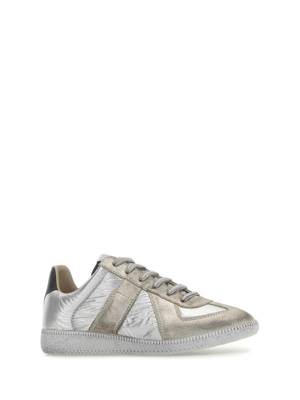 Maison Margiela Silver Gold Low Top Sneakers