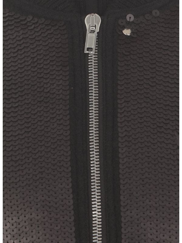 Sequin Embellished Bomber Jacket