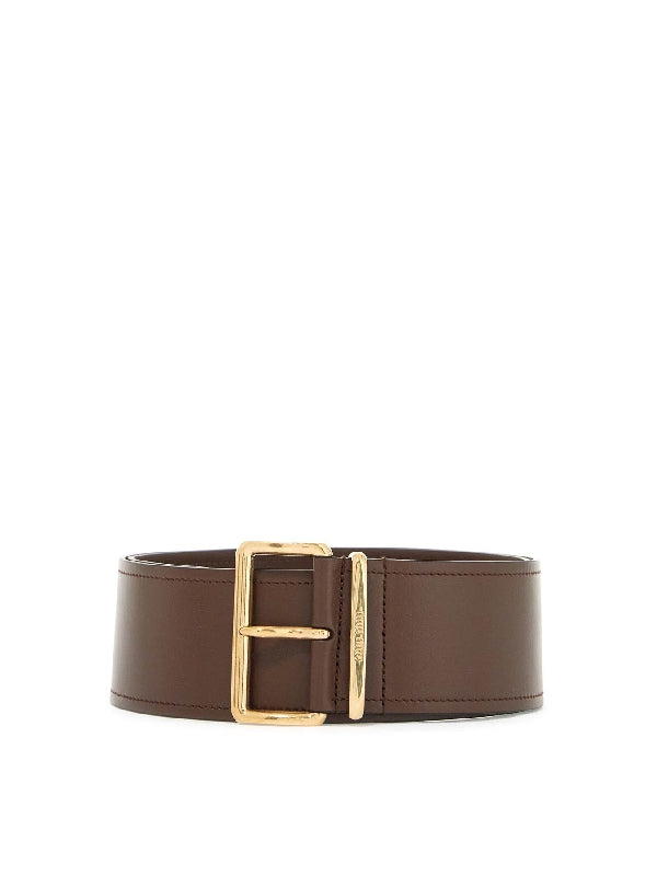 Wide Smooth Leather Belt - Jente