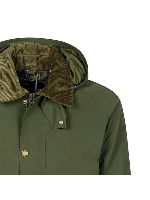 Corduroy Collar Hooded Jacket