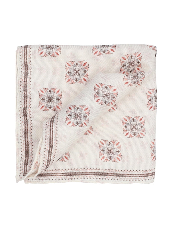 All-over Pattern Linen Silk Scarf