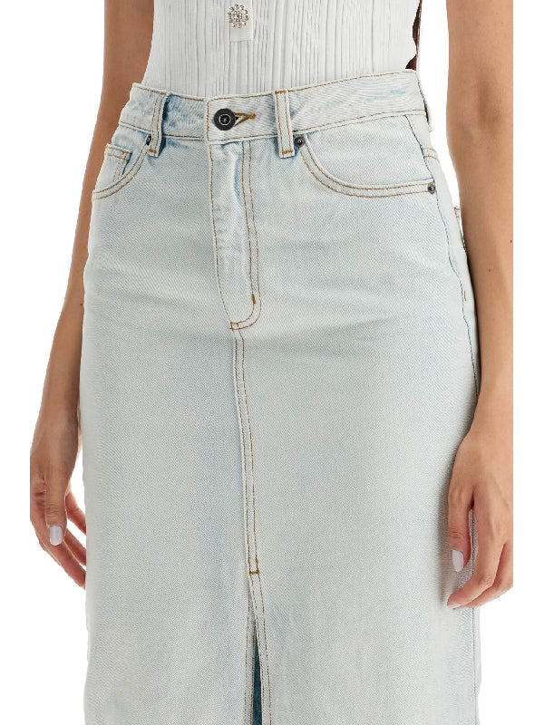 Front Slit Denim Skirt - Jente
