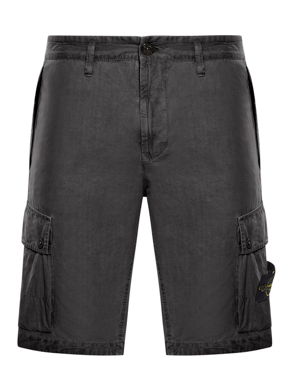 Wappen Patch Cotton Cargo Bermuda Shorts