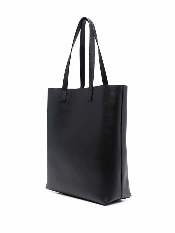 Bold Logo Leather Tote Bag