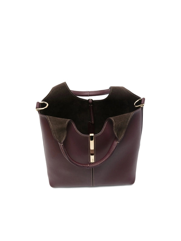 Tod'S Burgundy Tote Bags