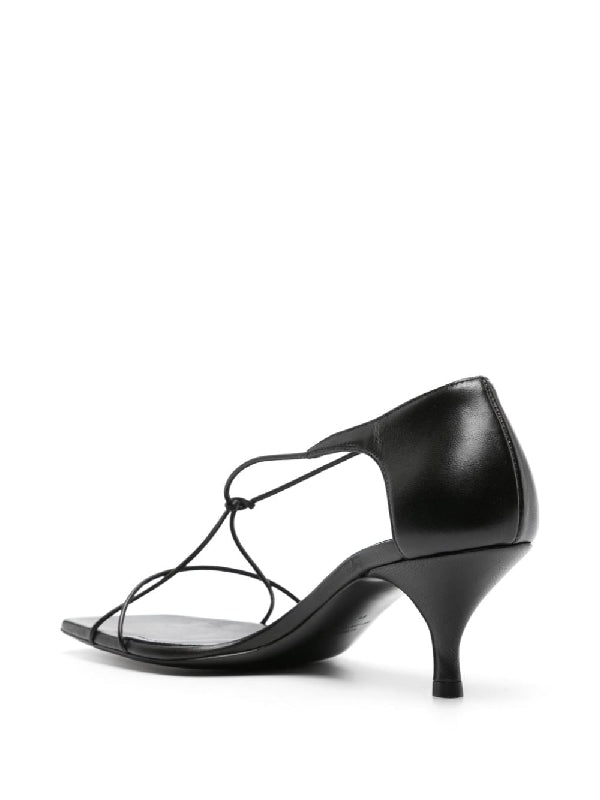 The Leather Note Square-Toe Sandals