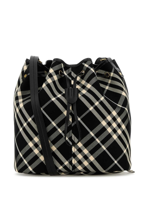 Check Pattern Cotton Bucket
  Bag