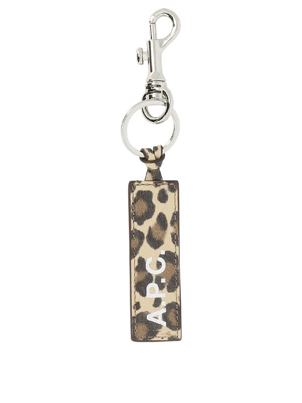 Leopard Logo Printed Keychain