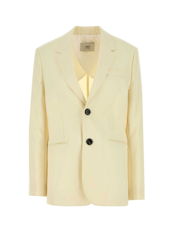 Single-Breasted Cotton Tailored Jacket