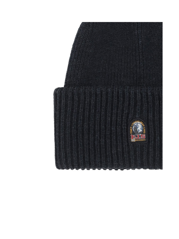 Logo Patch Turn-up Wool Beanie