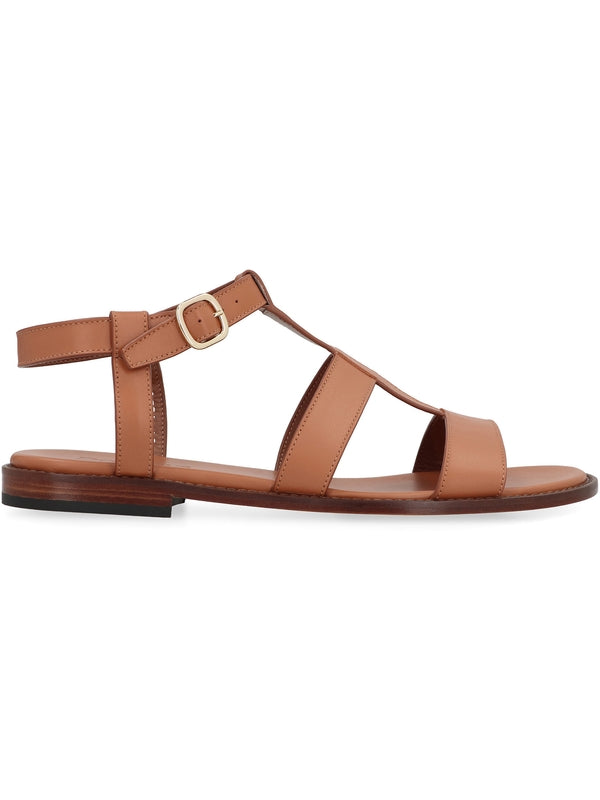 Strap Detail Leather Sandals
