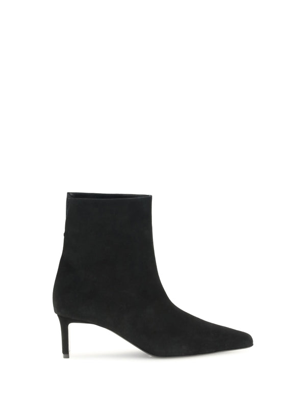 Khaite Black Ankle Boots