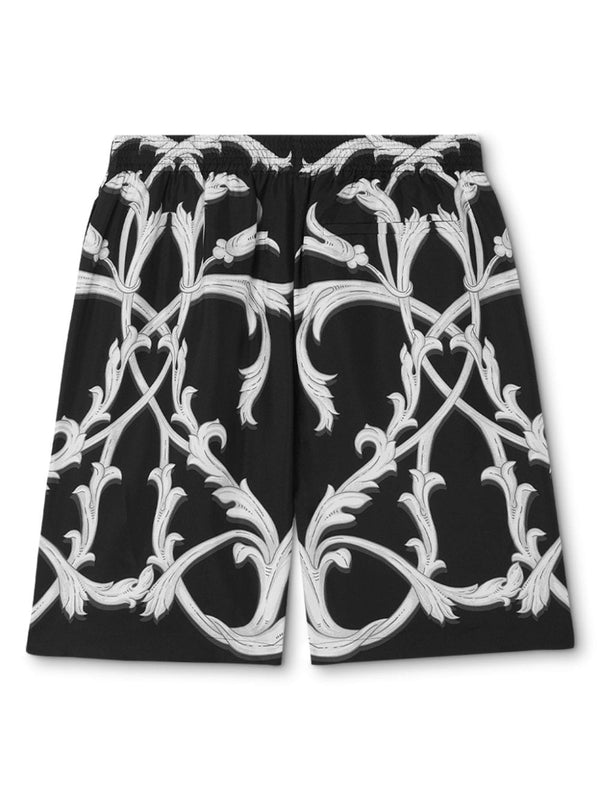 ACANTHUS Printing Silk Shorts