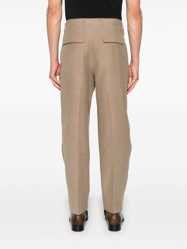 Cotton Cashmere Tailored Pants