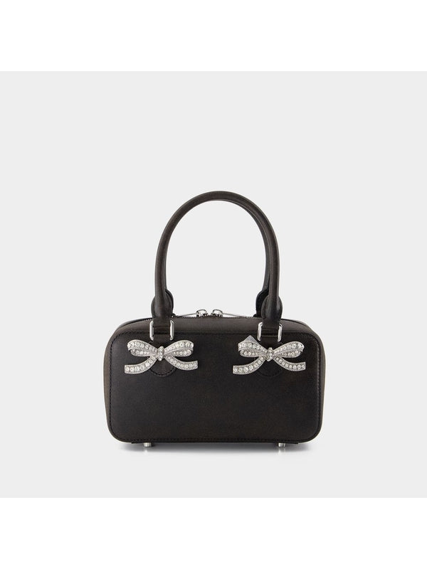 Bow Decoration Leather Tote Bag