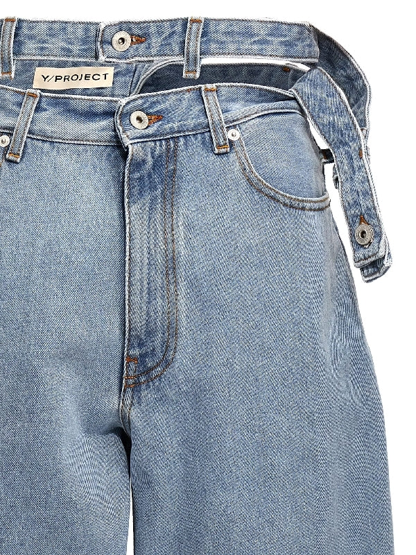 Evergreen Cutout Waist Denim Pants