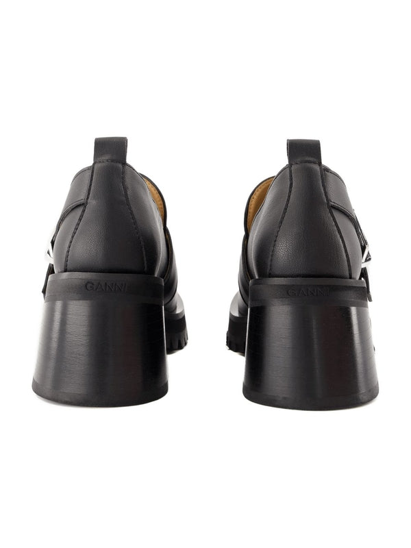 Buckle Strap Loafer Pump Heel