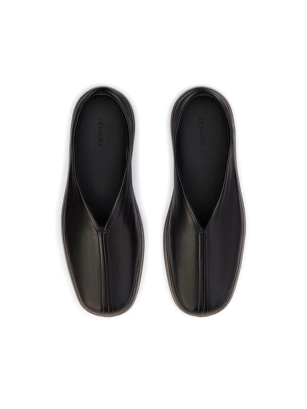 Chinese Square-toe Calfskin Loafers