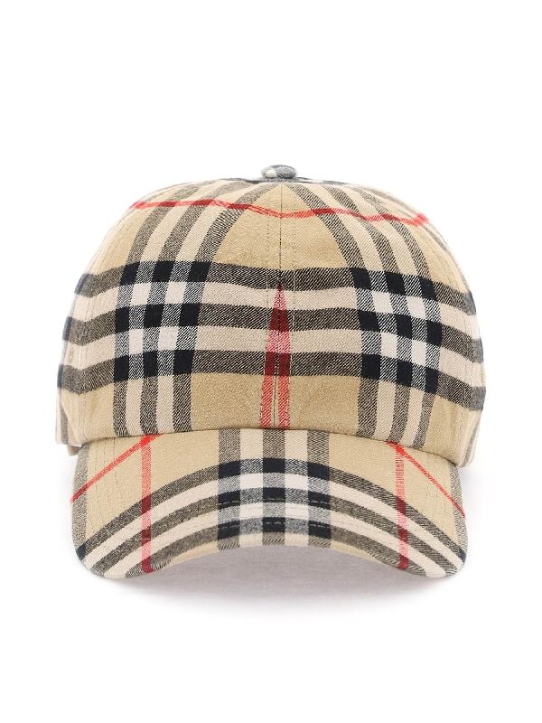 Check Cotton Baseball Cap - Jente