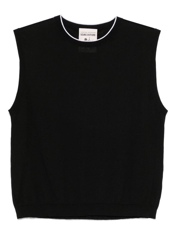 Isabeau Crewneck Cotton
  Sleeveless Top