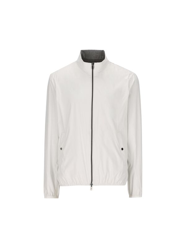 Reversible High Neck Zip-Up Jacket