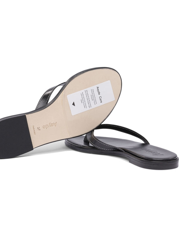 Aeyde Black Flip Flops