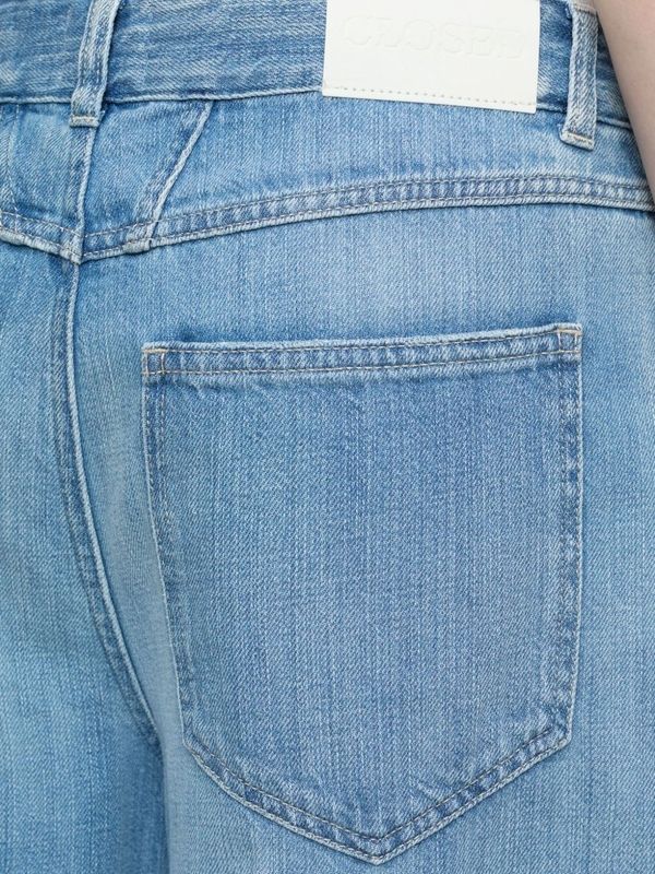 Logo Patch
  Wide Crop Denim Pants