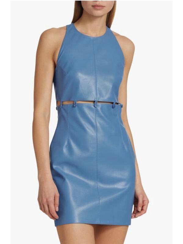 Layan Faux Leather Sleeveless Dress