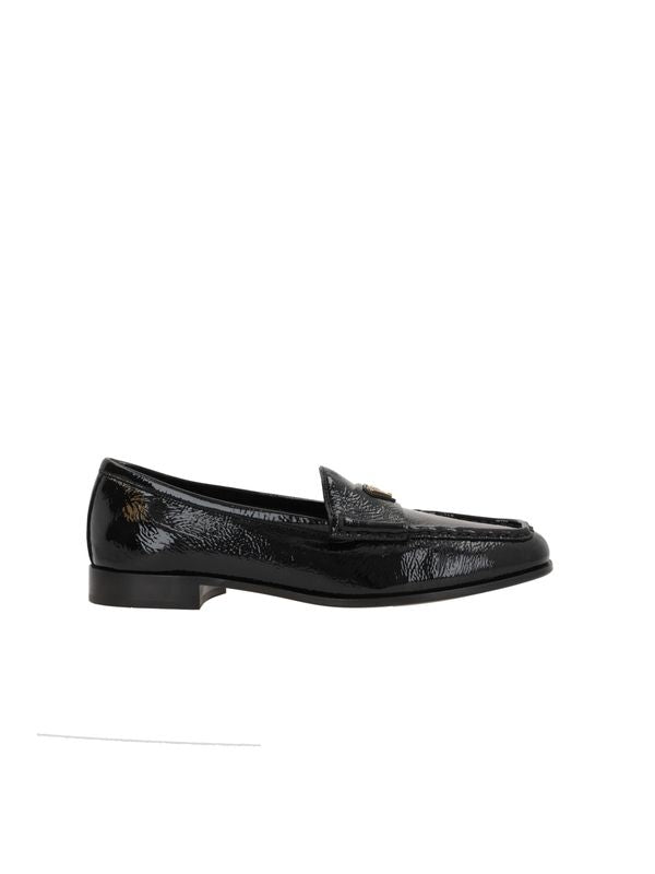 Triangle Logo Patent Leather Loafers