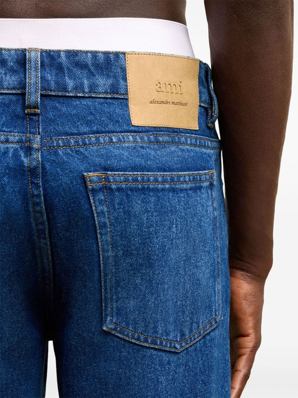 Back Logo Patch Denim Pants