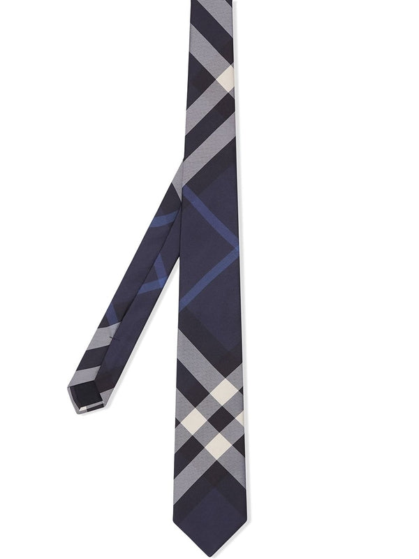 Check Pattern Silk Necktie