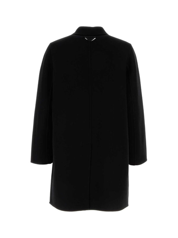 Back Triangle Logo Cashmere Wool Single
  Coat