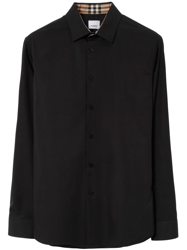 Black Cotton Blend Shirt