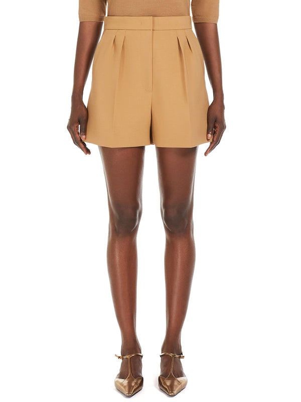 Zic Pleated Wool Shorts