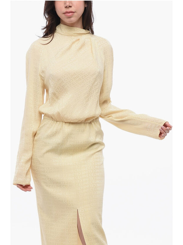 Celine Beige Midi Dress