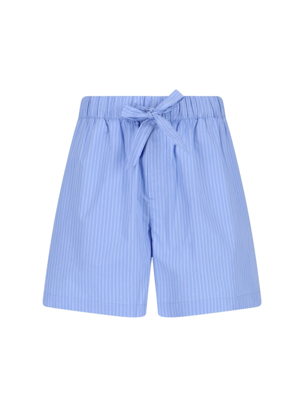 Striped Cotton Pajama Shorts