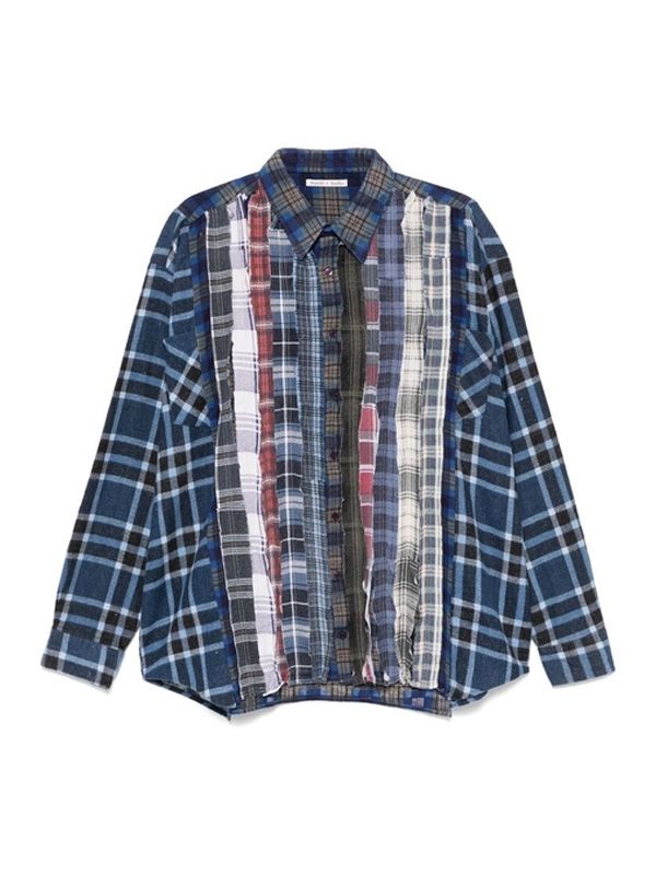 Patchwork Check Pattern Shirt