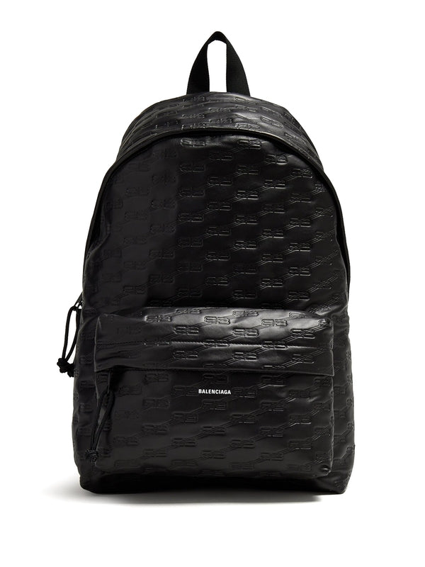 Allover Logo Embossed Backpack