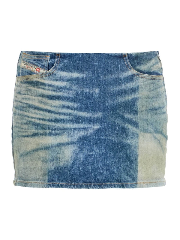 Washing Denim Mini Skirt