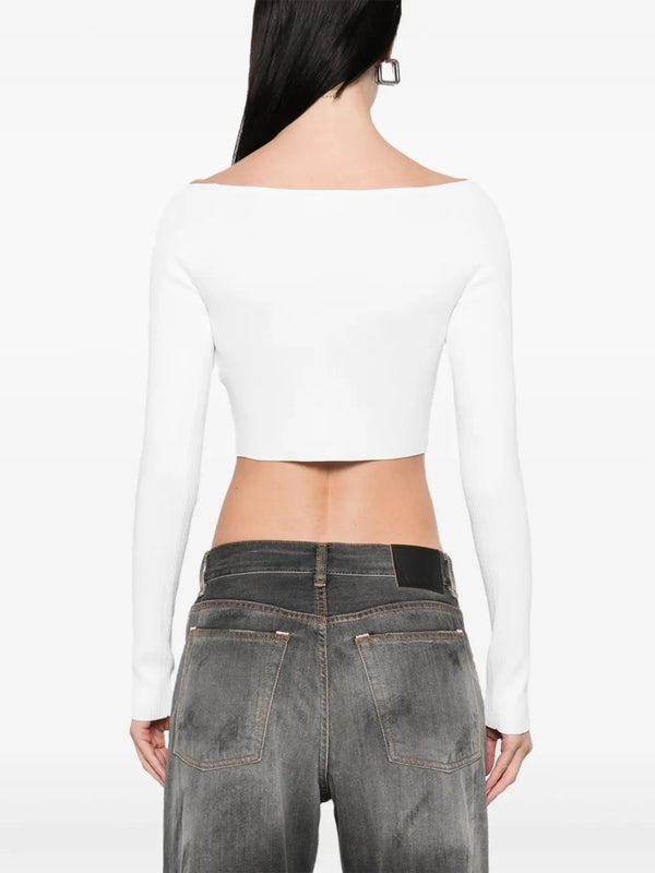 Cutout Logo Crop Knit
