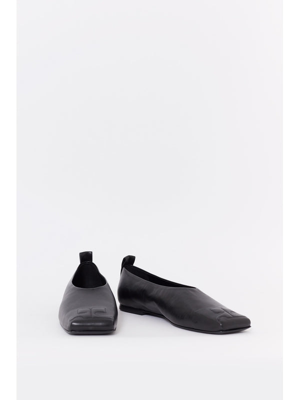 Courrèges Black Flat Shoes