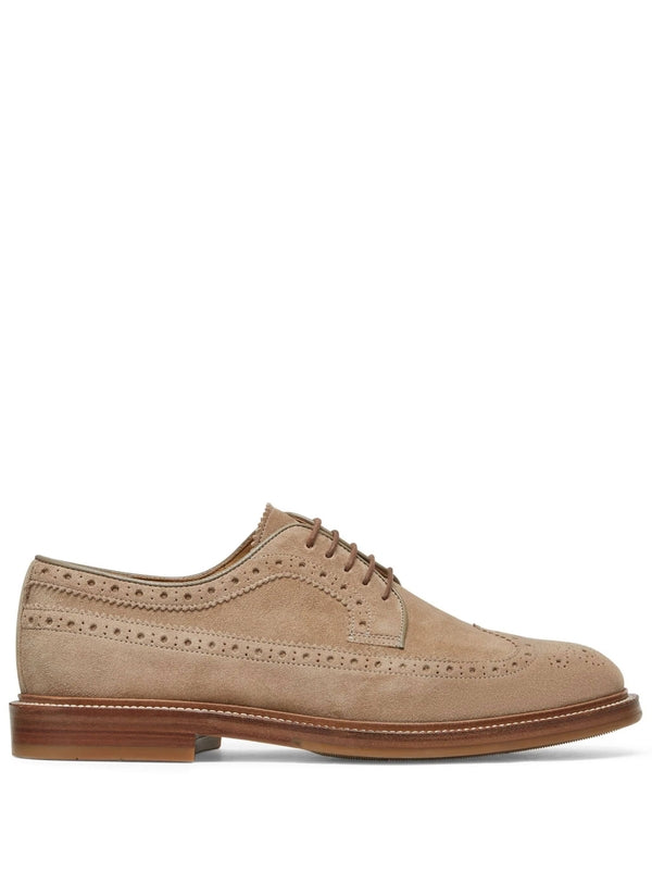 Brogue Suede Derby Shoes