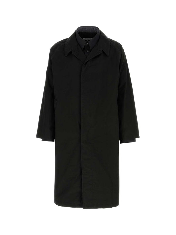 Back Stitch Layered Cotton Coat